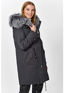 Утепленное пальто с отделкой чернобуркой Снежная Королева 361746