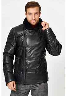 Утепленная кожаная куртка с отделкой овчиной Urban Fashion for Men 361058