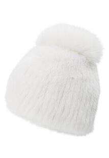 Комбинированная шапка из меха норки с помпоном Slava furs 358692