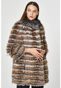 Облегченная комбинированная шуба из меха лисы Virtuale Fur Collection 357444
