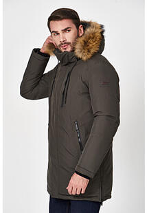 Утепленная куртка с отделкой мехом енота Urban Fashion for Men 356707