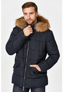 Утепленная куртка с отделкой мехом енота Urban Fashion for Men 354593