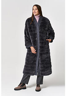 Шуба из меха кролика Virtuale Fur Collection 343575