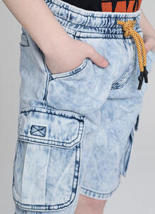 Джинсовые шорты с карго-карманами для мальчиков O`Stin 180718090299
