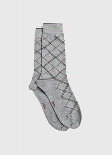 Классические носки с жаккардом «ромбы» O`Stin 177476000299