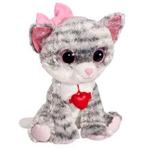 Мягкая игрушка Fancy Глазастик Кошечка 24 см цвет: серый 12739012