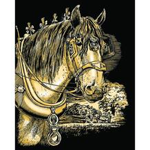 Гравюра Sequin Art «Лошадь», золото 11900236