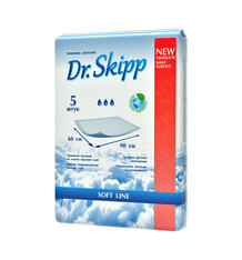 Пеленки Dr.Skipp Soft Line впитывающие 60 х 90 см, 5 шт 5106079