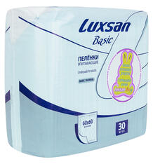 Пеленки Luxsan Basic/Norma одноразовые 60 х 60 см, 30 шт 501323
