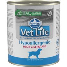 Влажный корм Farmina Vet Life Dog Hypoallergenic пищевая аллергия, утка, 300 г 10817408