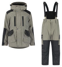 Комплект куртка/брюки Ursindo Горка-Осень, цвет: хаки/черный 12277558