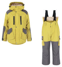 Комплект куртка/брюки Ursindo Горка-Осень, цвет: желтый/серый 12277540