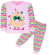 Пижама джемпер/брюки Sladikmladik Funny bird, цвет: розовый 11766652
