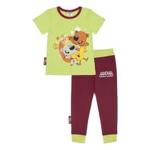 Пижама футболка/брюки Lucky Child Ми-Ми-Мишки, цвет: зеленый 11624422