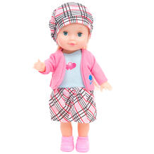 Кукла S+S Toys в одежде (розовая в клетку) 25 см 12054082