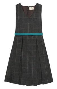 Приталенное платье с защипами и поясом Caf 2380590