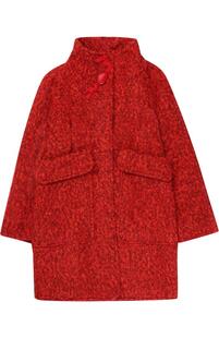Пальто прямого кроя с воротником стойкой и объемными карманами I Pinco Pallino 2316019