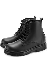 Кожаные ботинки на шнуровке с молнией Il Gufo 2284752
