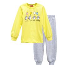 Пижама джемпер/брюки Let'S Go, цвет: желтый/серый 11554390