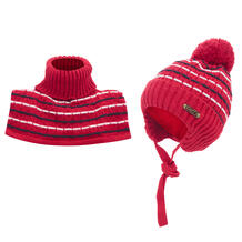 Комплект шапка/манишка Daffy World, цвет: красный 12044146