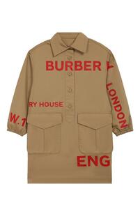 Хлопковое платье-рубашка Burberry 10439160