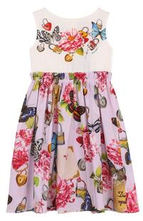 Хлопковое платье с принтом Dolce&Gabbana 3689300