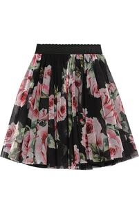 Многослойная юбка с принтом и эластичным поясом Dolce&Gabbana 2583080