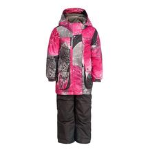 Комплект куртка/полукомбинезон Oldos, цвет: розовый/серый 11653072