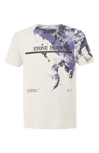 Хлопковая футболка Stone Island 10464017