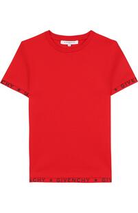 Хлопковая футболка с логотипом бренда Givenchy 4691469