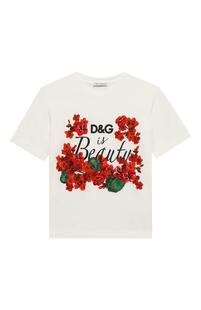 Хлопковая футболка Dolce&Gabbana 8003708