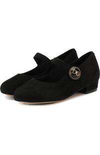 Замшевые туфли с пряжкой Dolce&Gabbana 4967717