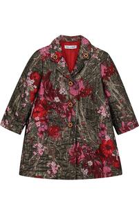 Пальто с металлизированной отделкой и вышивкой Dolce&Gabbana 2523751