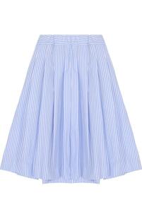 Хлопковая юбка свободного кроя с защипами Caf 3676987