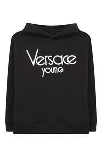 Хлопковое худи с логотипом бренда Versace 5992300