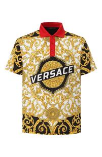 Хлопковое поло Versace 7219400