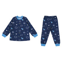 Пижама джемпер/брюки Leader Kids Маленький космос, цвет: синий 11317004