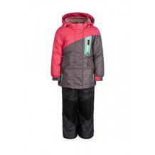 Комплект куртка/полукомбинезон Oldos, цвет: розовый/серый 11653018