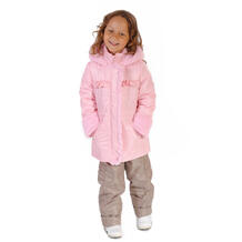 Комплект куртка/полукомбинезон Милашка Сьюзи, цвет: розовый/бежевый 11446474