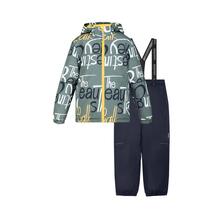 Комплект куртка/полукомбинезон Crockid, цвет: хаки/серый 11136380