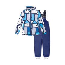 Комплект куртка/полукомбинезон Crockid, цвет: т.синий/серый 11136344