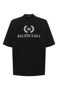 Хлопковая футболка Balenciaga 6873684