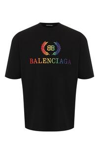 Хлопковая футболка Balenciaga 9344705