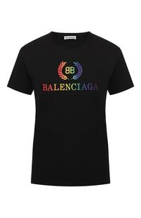 Хлопковая футболка Balenciaga 9218180