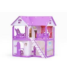 Дом для кукол R&S Коттедж Светлана с мебелью (белый/сиреневый) 39 х 50 х 54 см R S 10077315