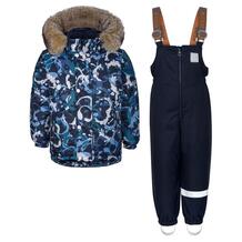Комплект куртка/полукомбинезон Kisu, цвет: синий/белый 10982324