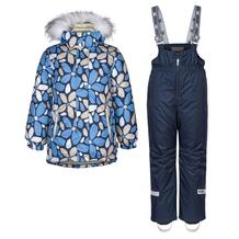 Комплект куртка/полукомбинезон Kisu, цвет: голубой/бежевый 10980524