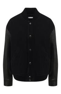 Джинсовая куртка с кожаными рукавами Givenchy 8228016