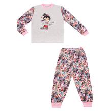 Пижама джемпер/брюки Апрель Подружка, цвет: серый/розовый 11046968
