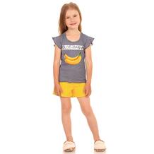 Пижама футболка/шорты Апрель Сказочные сны, цвет: т.синий/желтый 11047364